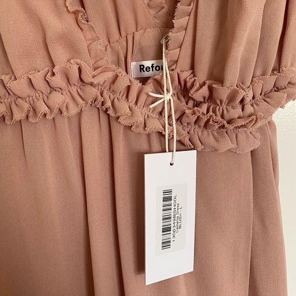 Reformation Camellia Wrap Dress - Blush - Picture 4 of 6